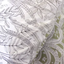 Conjunto de cama reversível com estampa vegetal para 2 lugares