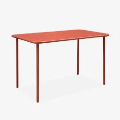 Conjunto de jardim com mesa bistrô de 120cm em aço com 4 cadeiras dobráveis