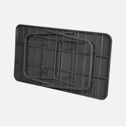Conjunto de jardim com mesa bistrô dobrável em aço com 6 cadeiras, 140cm