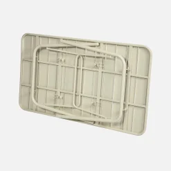Conjunto de jardim com mesa bistrô dobrável em aço com 6 cadeiras, 140cm