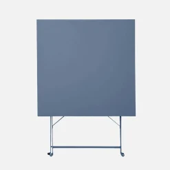 Conjunto de jardim com mesa bistrô dobrável em aço com 2 cadeiras, 70cm
