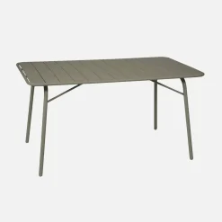 Conjunto de jardim com mesa dobrável de metal com 6 cadeiras