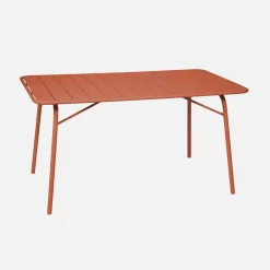Conjunto de jardim com mesa dobrável de metal com 6 cadeiras