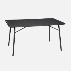 Conjunto de jardim com mesa dobrável de metal com 6 cadeiras