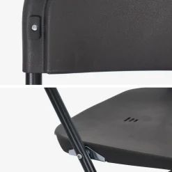 Conjunto de jardim com mesa dobrável para eventos em plástico com 12 cadeiras, conjunto de 2