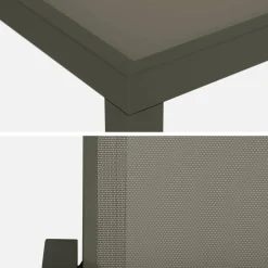 Conjunto de jardim com mesa em alumínio com 6 cadeiras