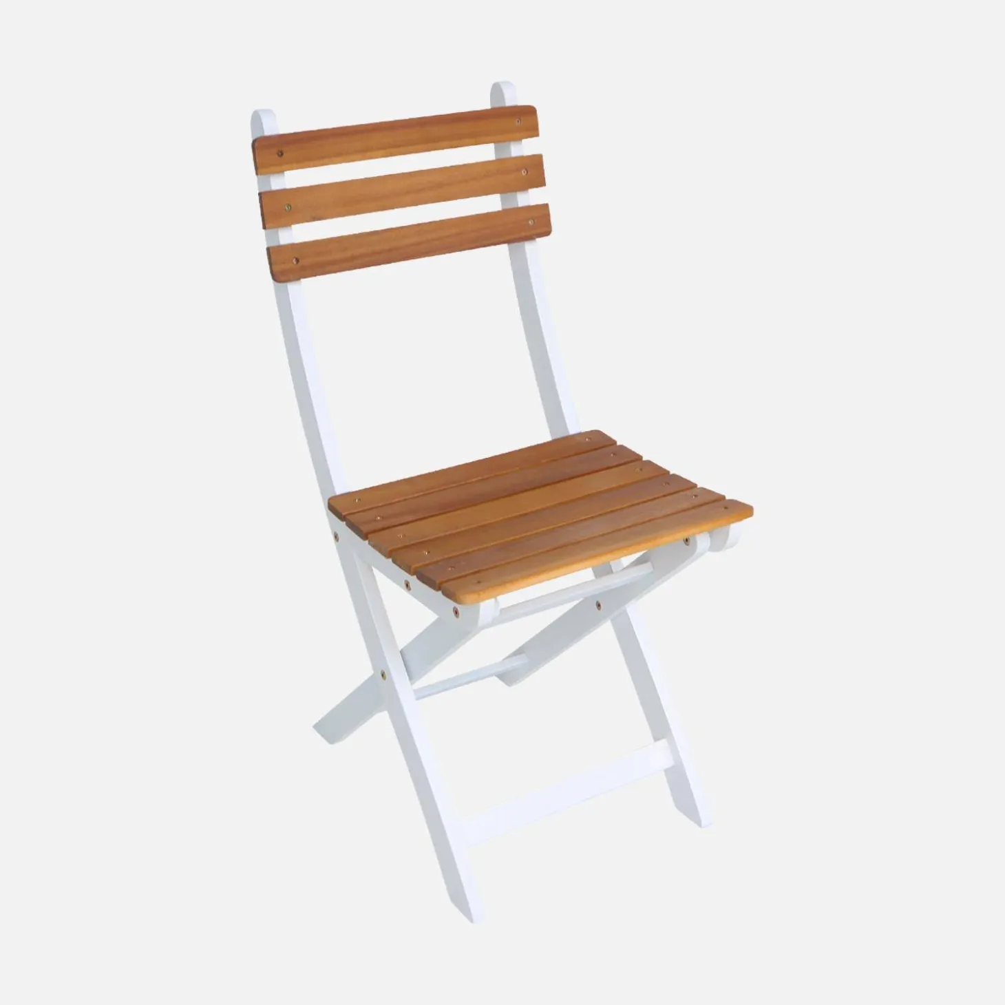 Conjunto de jardim com mesa em madeira de acácia com cantos arredondados com 10 cadeiras