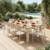 Conjunto de jardim com mesa em alumínio com 8 cadeiras