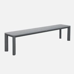 Conjunto de jardim com mesa em alumínio com 2 bancos, 8 lugares