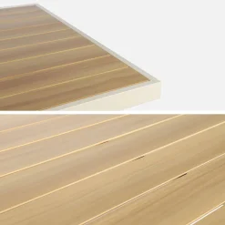 Conjunto de jardim com mesa em alumínio com 8 cadeiras