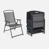Conjunto de jardim com mesa em aço com 6 cadeiras e 1 guarda-sol