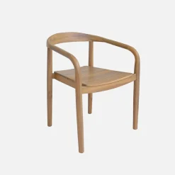 Conjunto de jardim com mesa em madeira de acácia com 6 cadeiras