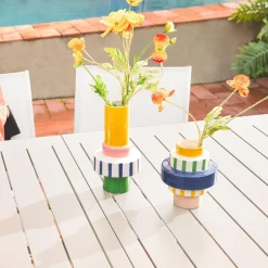 Conjunto de jardim com mesa extensível de alumínio com 6 cadeiras e 2 poltronas