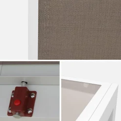 Conjunto de jardim com mesa extensível em alumínio com 6 cadeiras