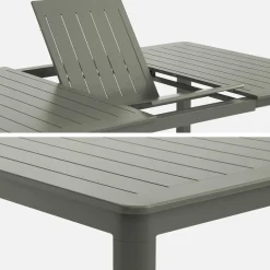 Conjunto de jardim com mesa extensível em alumínio com 12 cadeiras