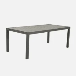 Conjunto de jardim com mesa extensível em alumínio com 10 cadeiras