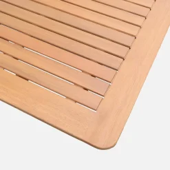 Conjunto de jardim com mesa extensível em madeira de eucalipto com 8 cadeiras