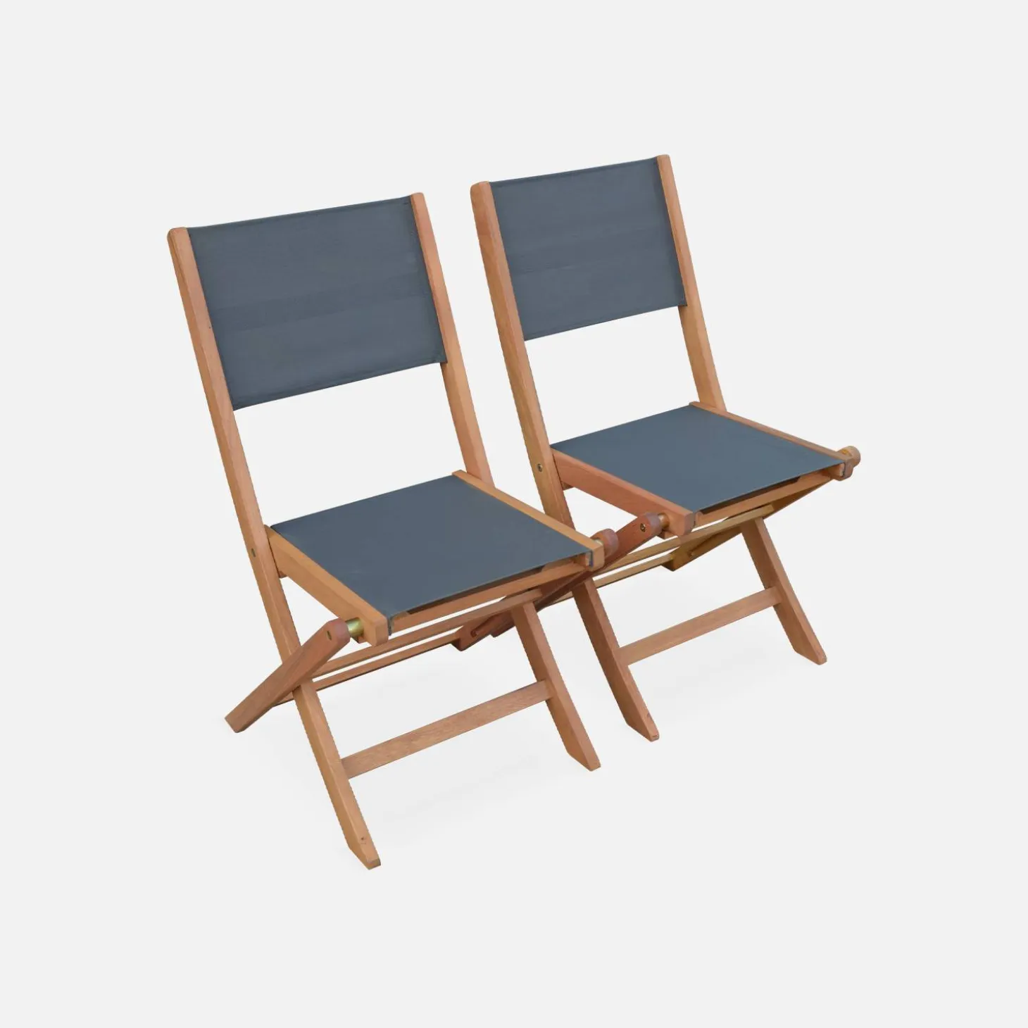Conjunto de jardim com mesa extensível em madeira com 6 cadeiras