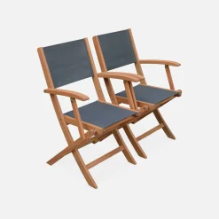 Conjunto de jardim com mesa extensível em madeira com 10 cadeiras