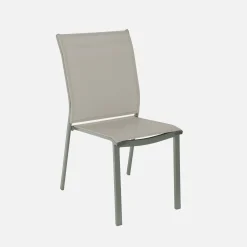Conjunto de jardim com mesa extensível em alumínio com 4 cadeiras e 2 poltronas