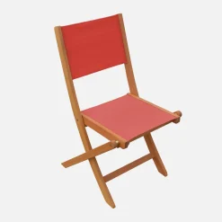 Conjunto de jardim com mesa extensível em madeira de eucalipto com 6 cadeiras