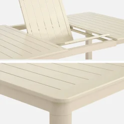 Conjunto de jardim com mesa extensível em alumínio com 12 cadeiras