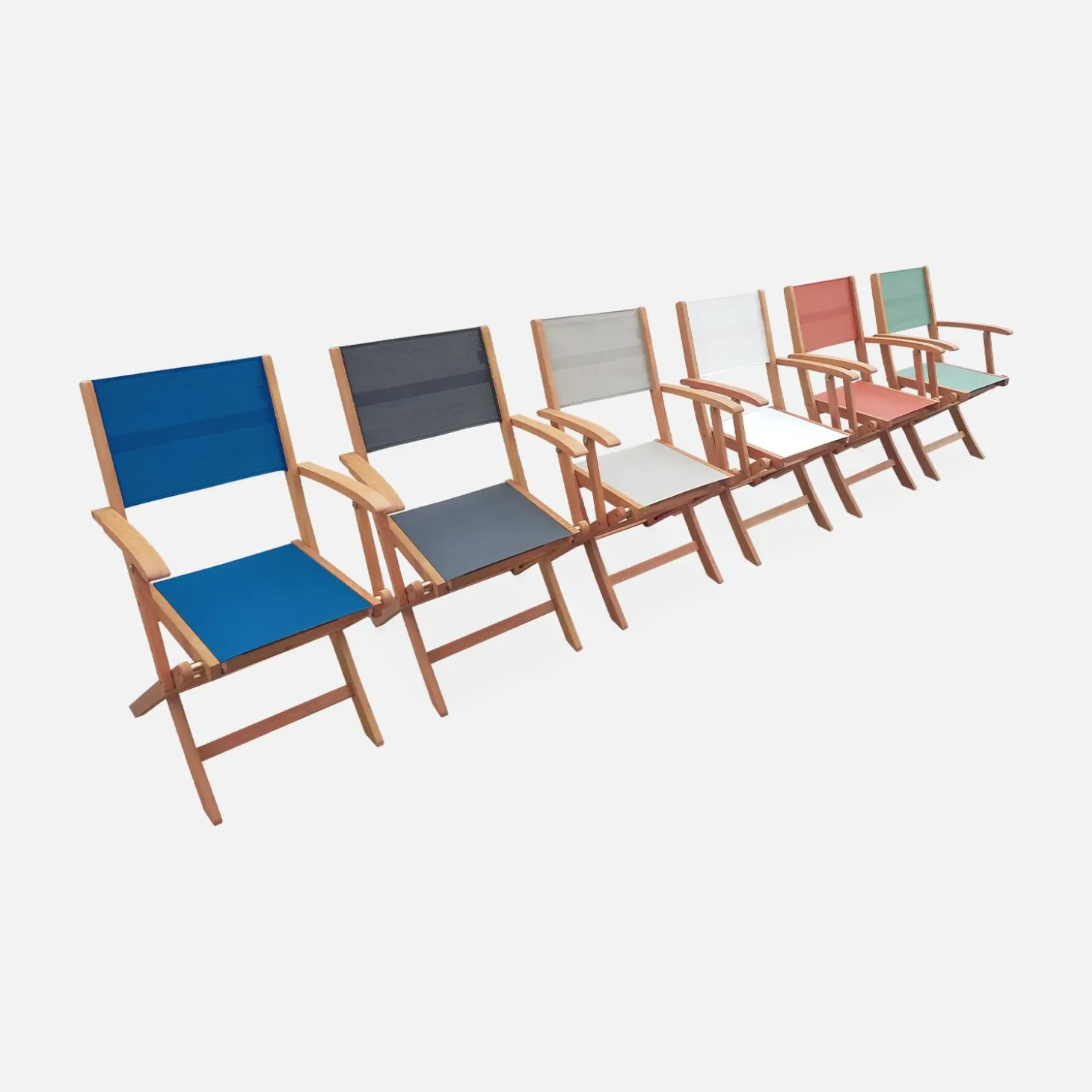 Conjunto de jardim com mesa extensível em madeira com 10 cadeiras