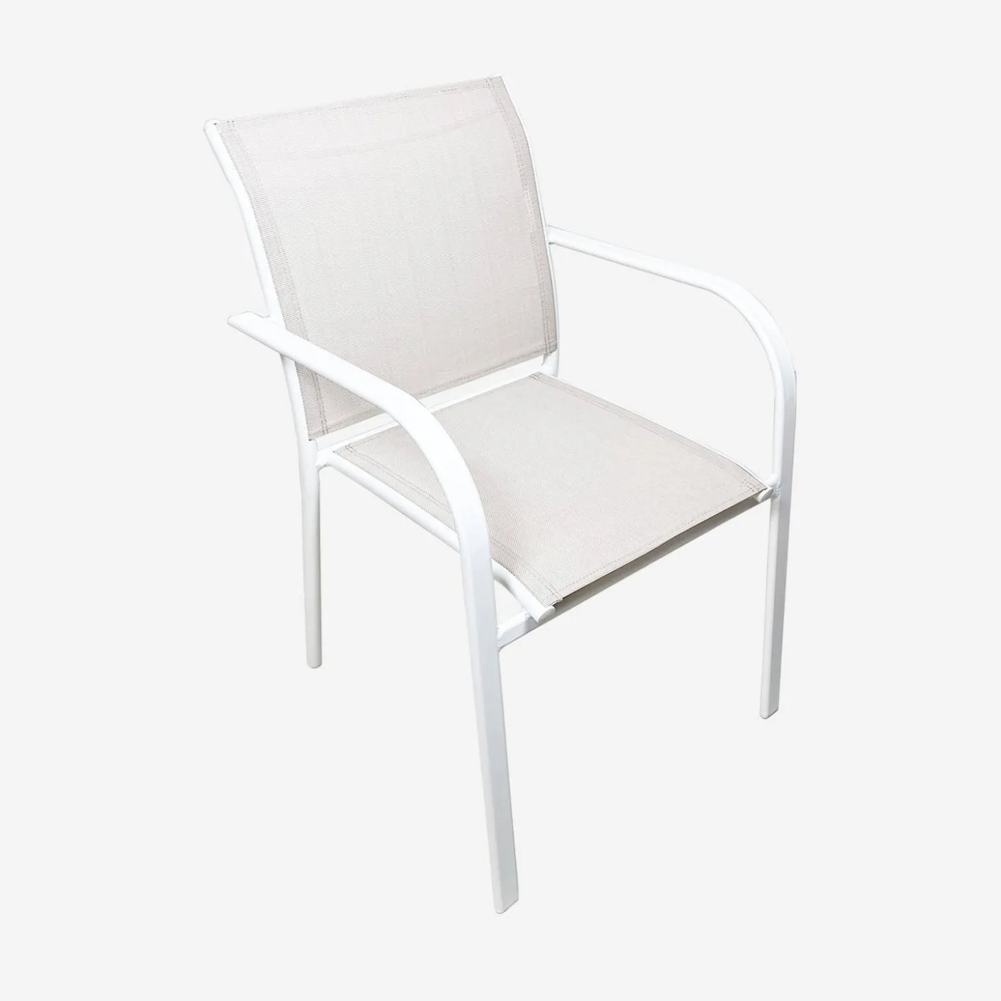 Conjunto de jardim com mesa extensível em alumínio e textilene com 8 cadeiras