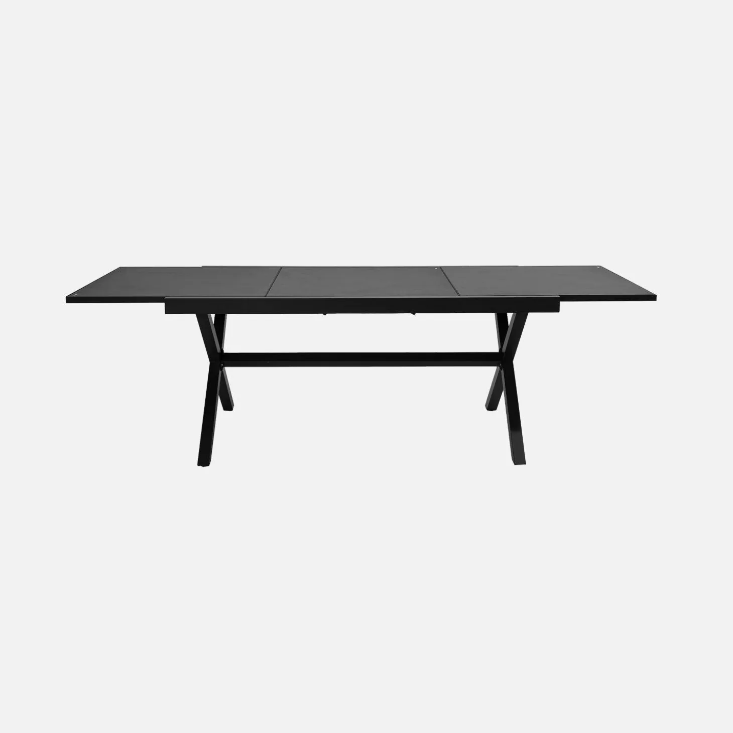 Conjunto de jardim com mesa extensível em alumínio com 8 cadeiras