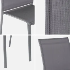 Conjunto de jardim com mesa extensível em alumínio com 8 cadeiras