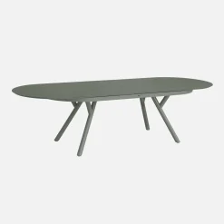 Conjunto de jardim com mesa oval extensível em alumínio com 10 cadeiras