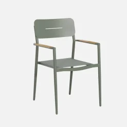 Conjunto de jardim com mesa oval extensível em alumínio com 6 cadeiras