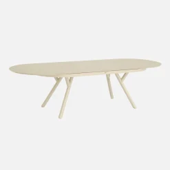 Conjunto de jardim com mesa oval extensível em alumínio com 10 cadeiras