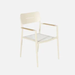 Conjunto de jardim com mesa redonda em alumínio com 6 cadeiras