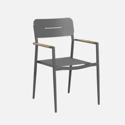 Conjunto de jardim com mesa redonda em alumínio com 6 cadeiras