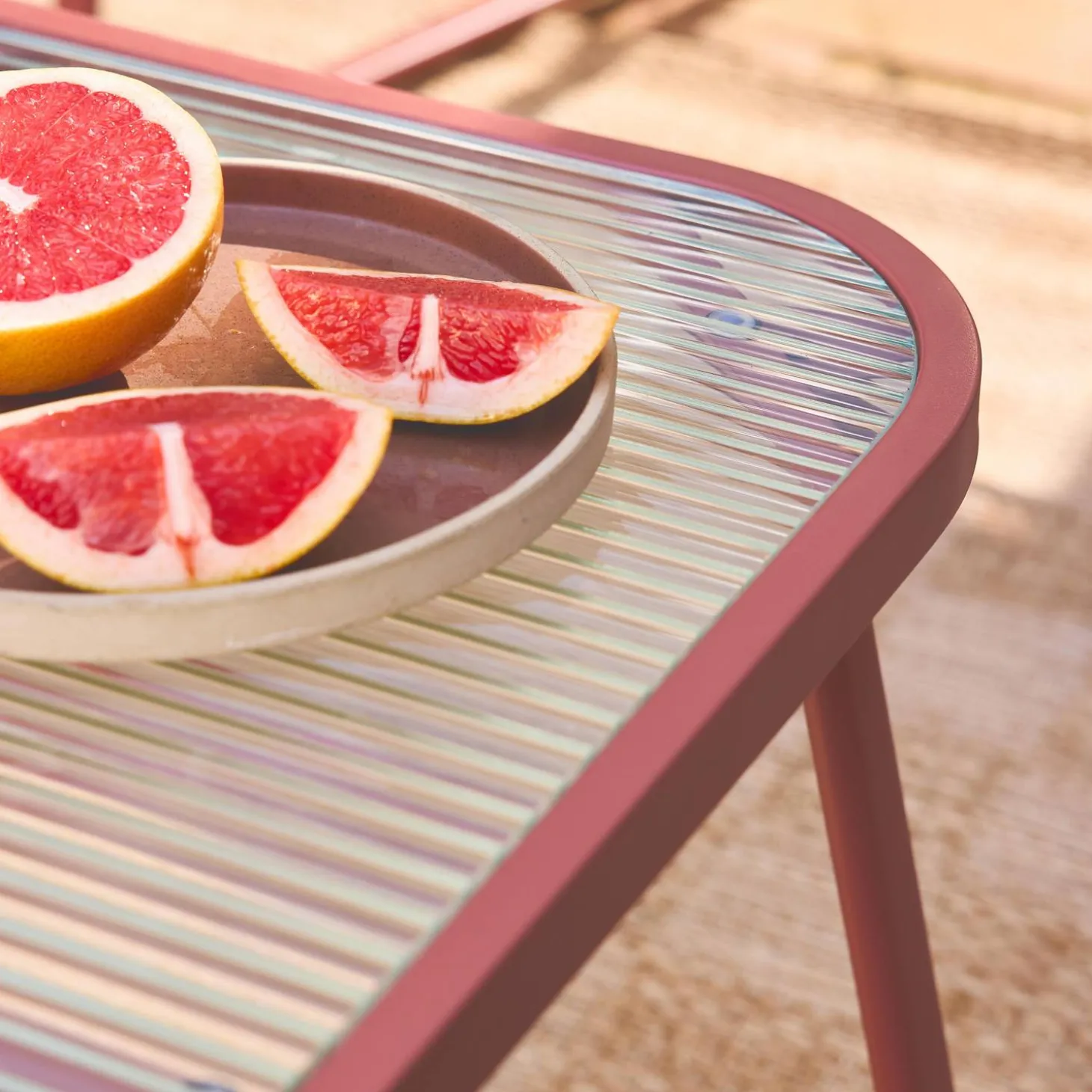 Conjunto de jardim com sofá em aço, 4 lugares