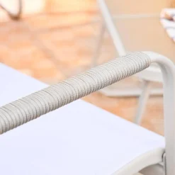 Conjunto de jardim com sofá em aço, 4 lugares