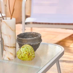 Conjunto de jardim com sofá em aço, 4 lugares