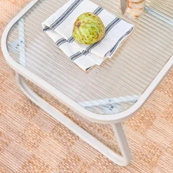 Conjunto de jardim com sofá em aço, 4 lugares