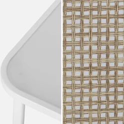 Conjunto de jardim com sofá em metal, 4 lugares