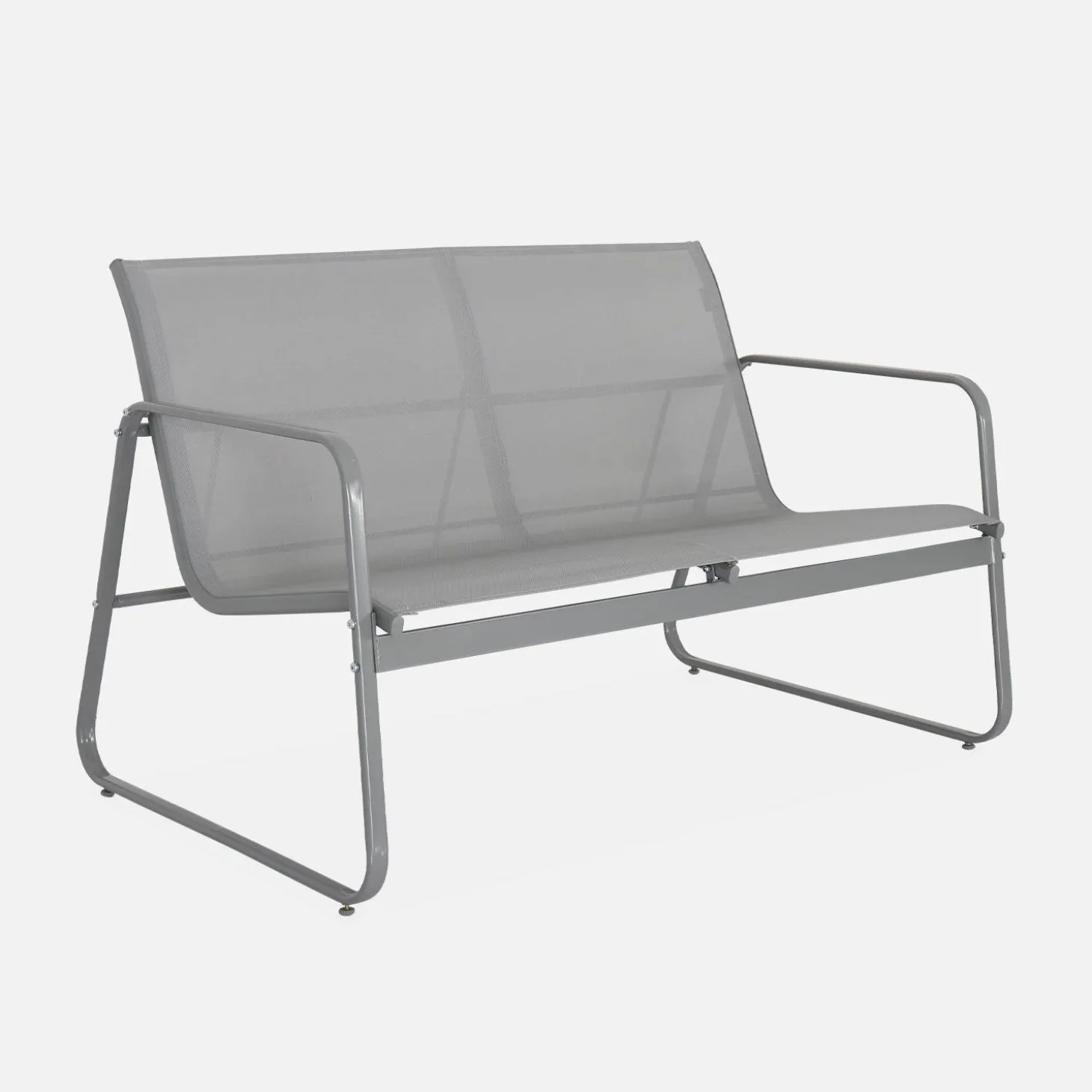 Conjunto de jardim com sofá em metal, 4 lugares