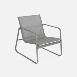 Conjunto de jardim com sofá em metal, 4 lugares