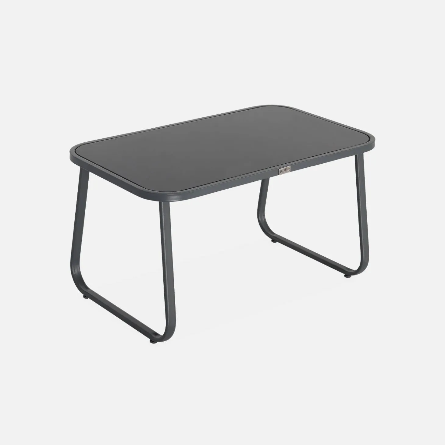 Conjunto de jardim com sofá em metal, 4 lugares