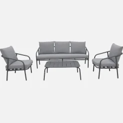 Conjunto de jardim de aço para 5 pessoas