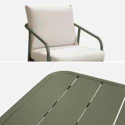 Conjunto de jardim de aço para 5 pessoas
