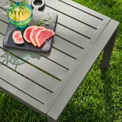 Conjunto de jardim em alumínio, 4 lugares