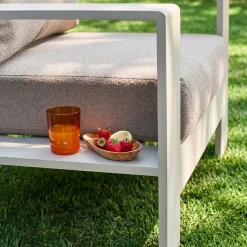 Conjunto de jardim em alumínio, 5 lugares