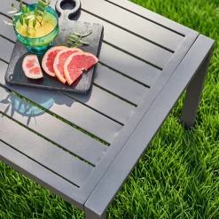 Conjunto de jardim em alumínio, 4 lugares