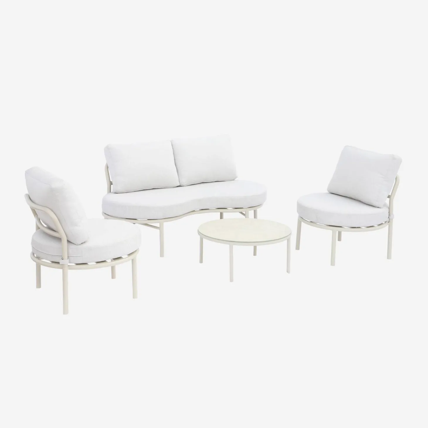 Conjunto de jardim em alumínio e tecido , 4 lugares