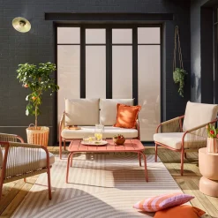 Conjunto de jardim em aço, 4 pessoas